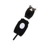 Maxbell Halloween Cat Costume Outfit with Headgear for Festival Age 2-13 Years Party 59cm length