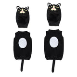 Maxbell Halloween Cat Costume Outfit with Headgear for Festival Age 2-13 Years Party 59cm length