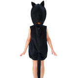 Maxbell Halloween Cat Costume Outfit with Headgear for Festival Age 2-13 Years Party 71cm length