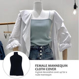 Maxbell Upper Body Mannequin Cover Soft Washable for Boutique Clothes Models Styling Yellow Lace