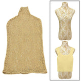Maxbell Upper Body Mannequin Cover Soft Washable for Boutique Clothes Models Styling Yellow Lace