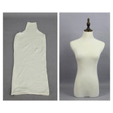 Maxbell Upper Body Mannequin Cover Soft Washable for Boutique Clothes Models Styling White Milk Silk