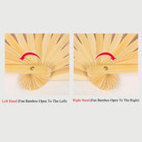 Maxbell Silk Belly Dance Fan Bamboo Long Fans Veils for Costume Accessories Carnival blue yellow rose red