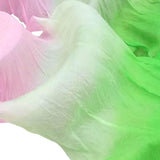 Maxbell Silk Belly Dance Fan Bamboo Long Fans Veils for Costume Accessories Carnival pink light green