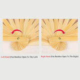 Maxbell Silk Belly Dance Fan Bamboo Long Fans Veils for Costume Accessories Carnival pink light green