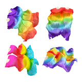 Maxbell Silk Belly Dance Fan 1.8M Long for Stage Performances Wedding Shows Carnival Style A