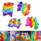 Maxbell Silk Belly Dance Fan 1.8M Long for Stage Performances Wedding Shows Carnival Style A