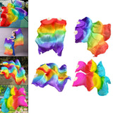 Maxbell Silk Belly Dance Fan 1.8M Long for Stage Performances Wedding Shows Carnival Style A