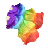 Maxbell Silk Belly Dance Fan 1.8M Long for Stage Performances Wedding Shows Carnival Style B