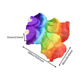 Maxbell Silk Belly Dance Fan 1.8M Long for Stage Performances Wedding Shows Carnival Style B