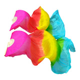 Maxbell Silk Belly Dance Fan 1.8M Long for Stage Performances Wedding Shows Carnival Style D