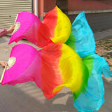 Maxbell Silk Belly Dance Fan 1.8M Long for Stage Performances Wedding Shows Carnival Style D