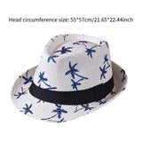 Maxbell Fedoras Sun Protection Summer Fashion Panama Hat for Vocation Hiking Holiday white