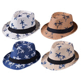 Maxbell Fedoras Sun Protection Summer Fashion Panama Hat for Vocation Hiking Holiday white