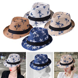 Maxbell Fedoras Sun Protection Summer Fashion Panama Hat for Vocation Hiking Holiday white