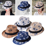 Maxbell Fedoras Sun Protection Summer Fashion Panama Hat for Vocation Hiking Holiday white