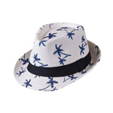 Maxbell Fedoras Sun Protection Summer Fashion Panama Hat for Vocation Hiking Holiday white