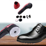 Maxbell Electric Shoe Polisher Brush Leather Care Device for Sofa Leather Shoes Bags Red