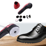 Maxbell Electric Shoe Polisher Brush Leather Care Device for Sofa Leather Shoes Bags Red