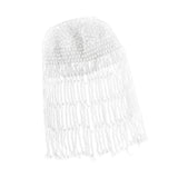 Maxbell Tassel Pearl Headpiece Flapper Bridal Tassel Cap for Parties Wedding Cosplay