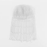 Maxbell Tassel Pearl Headpiece Flapper Bridal Tassel Cap for Parties Wedding Cosplay
