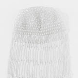 Maxbell Tassel Pearl Headpiece Flapper Bridal Tassel Cap for Parties Wedding Cosplay