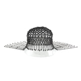 Maxbell Tassel Pearl Headpiece Flapper Bridal Tassel Cap for Parties Wedding Cosplay