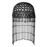 Maxbell Tassel Pearl Headpiece Flapper Bridal Tassel Cap for Parties Wedding Cosplay