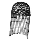 Maxbell Tassel Pearl Headpiece Flapper Bridal Tassel Cap for Parties Wedding Cosplay