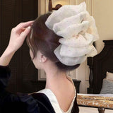 Maxbell Hair Clip Portable Gift for Women Girls Stylish Hairs Clamp Hair Accessories Beige