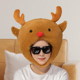 Maxbell Cartoon Christmas Reindeer Headdress Photo Prop 30x30cm Creative Costume Hat
