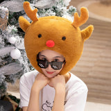 Maxbell Cartoon Christmas Reindeer Headdress Photo Prop 30x30cm Creative Costume Hat