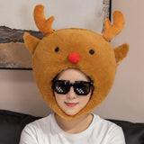 Maxbell Cartoon Christmas Reindeer Headdress Photo Prop 30x30cm Creative Costume Hat