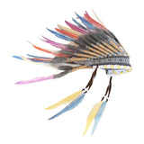 Maxbell Artificial Feather Headdress Indian Headdress for Cosplay Carnival Halloween