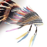 Maxbell Artificial Feather Headdress Indian Headdress for Cosplay Carnival Halloween