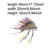 Maxbell Artificial Feather Headdress Indian Headdress for Cosplay Carnival Halloween