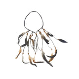 Maxbell Indian Feather Headband Braided Band Hair Accessory for Prom Holiday Cosplay Brown