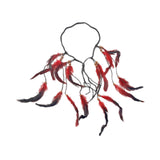 Maxbell Indian Feather Headband Braided Band Hair Accessory for Prom Holiday Cosplay Red