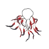 Maxbell Indian Feather Headband Braided Band Hair Accessory for Prom Holiday Cosplay Red