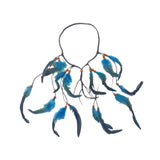 Maxbell Indian Feather Headband Braided Band Hair Accessory for Prom Holiday Cosplay Blue