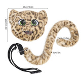 Maxbell Faux Leopard Mask and Tail Cosplay Costume for Stage Show Soft Bendable Tail Style A