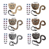 Maxbell Faux Leopard Mask and Tail Cosplay Costume for Stage Show Soft Bendable Tail Style A