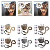 Maxbell Faux Leopard Mask and Tail Cosplay Costume for Stage Show Soft Bendable Tail Style A