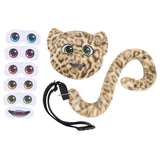 Maxbell Faux Leopard Mask and Tail Cosplay Costume for Stage Show Soft Bendable Tail Style A