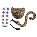 Maxbell Faux Leopard Mask and Tail Cosplay Costume for Stage Show Soft Bendable Tail Style B
