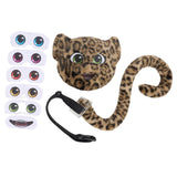 Maxbell Faux Leopard Mask and Tail Cosplay Costume for Stage Show Soft Bendable Tail Style B