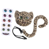 Maxbell Faux Leopard Mask and Tail Cosplay Costume for Stage Show Soft Bendable Tail Style C