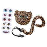 Maxbell Faux Leopard Mask and Tail Cosplay Costume for Stage Show Soft Bendable Tail Style D