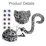 Maxbell Faux Leopard Mask and Tail Cosplay Costume for Stage Show Soft Bendable Tail Style E