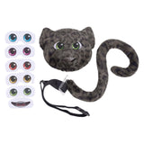 Maxbell Faux Leopard Mask and Tail Cosplay Costume for Stage Show Soft Bendable Tail Style F